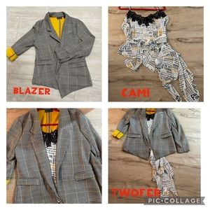 Price ✂️ Blazer & Cami Combo Sz L. NWOT